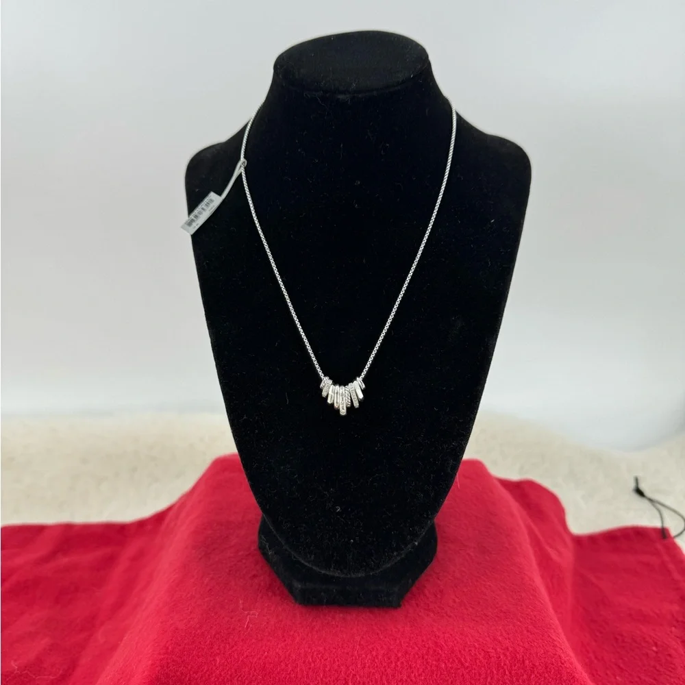 David Yurman Sterling Silver Multi-Pendant Necklace with Diamonds